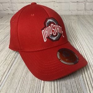 Ohio State Buckeyes Authentic Headwear Memory Fit M/L Hat Scarlet Logo Flex NWT